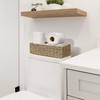 HOMESTEAD 2-Pack Rectangular Seagrass Storage Baskets with Built-In Handles, Handwoven