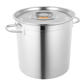 Commercial Stock Pot 37 Quart Stainless Steel Soup Pot with Lid Heavy Duty Large Stockpot Multipurpose Cooking Pots for Large Groups Events, Compatible Induction & Oven