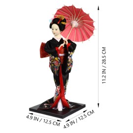 Holibanna Japanese Geisha Kimono Doll Traditional Style Japan Doll Collectible Asian Figurine for Home Sushi Restaurant Japanese Party Decorations