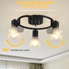 KEESFU 3-Light Kitchen Flush Mount Ceiling Light，Modern Round Track Lighting