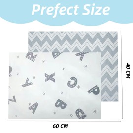 Baby Toddler Pillowcase 2 Pack 100% Cotton Pillow Cover - Cot Bed Pillow Pair Cases 40x60cm - Soft Baby Pillowcase for Boy & Girl Bedding - Gifts for Kids Travel Pillow Pillowcase（Alphamals）