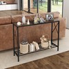 Tajsoon Console Table, Industrial entryway Table, Narrow Sofa Table with