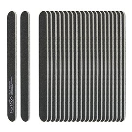 ForPro Professional Collection Tableros de espuma de uñas, negro, grano 100/180, limas de uñas de manicura de doble cara, 7 pulgadas de largo x .75 pu