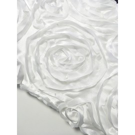Luchuan White Rosette Banquet Chair Cover for Wedding (type 1)