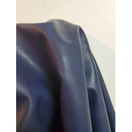 NAT Leathers | Navy Soft Faux Vegan Leather PU (Peta Approved Vegan) | 1 Yard (36 inch x 54 inch) Cut by The Yard | Synthetic Pleather Nappa 0.9 mm Smooth Upholstery | 36"x54"