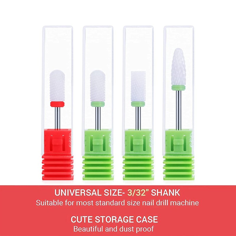 MelodySusie 4 x Ceramic Nail Cutter Bits Set Nail Cutter