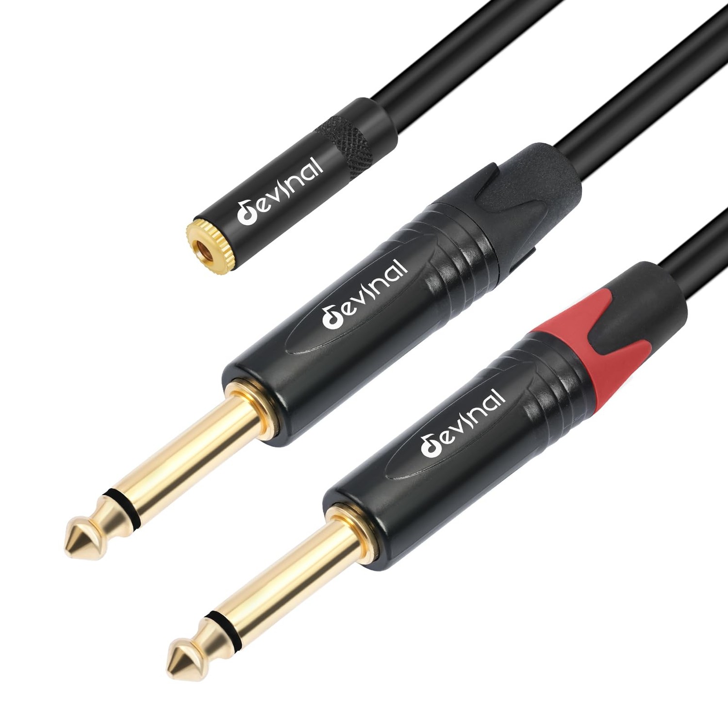 Devinal 3.5mm to Dual 1/4 Y Splitter Cable, 1/8