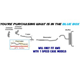 Exhaust Driver Side Front Flex Pipe Compatible for 2015-2017 Chrysler 200 3.6L | Stainless Steel | Northeastern Exhaust | Free Gaskets Included | Automotive Replacement Part