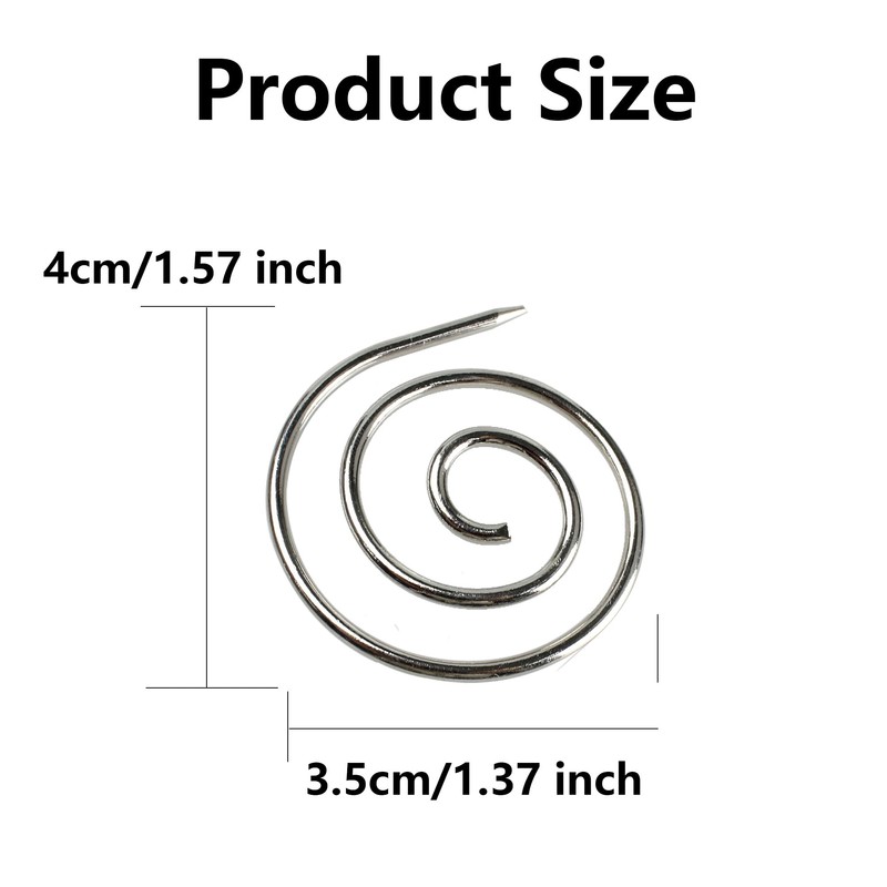 pson 2PCS Spiral Cable Needles Set, Metal Cable Needles, Smooth