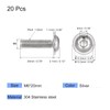 sourcing map Flanged Button Head Socket Cap Screws, M6*20mm Hex