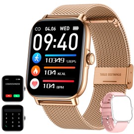 Smartwatch Fitness with Phone Function Pedometer Sleep Monitor: Smart Watch 1.85 Inch with Sport Tracker IP68 Waterproof Watches SpO2 Heart Rate Monitor Message Reminder 100+ Sports Modes Watch for