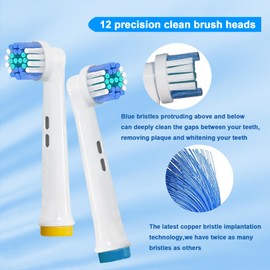 ARTCESAR Replacement Heads for Oral B,12 Pack Soft Electric Toothbrush Heads,Deep and Precise Cleaning for Oral B Braun