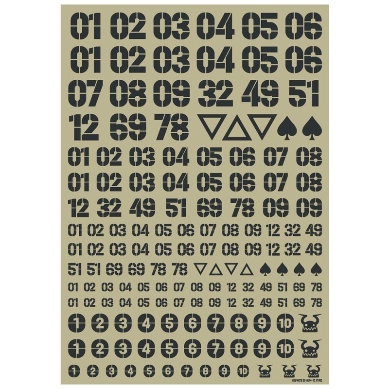 Haikyu Parts DZN-DGR DZ Number Decal, Dark Gray, 1 Piece,
