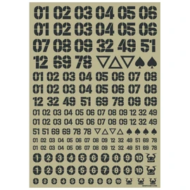 Haikyu Parts DZN-DGR DZ Number Decal, Dark Gray, 1 Piece, Plastic Model Decal