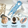 French U-Shaped Hair Pins - Double-Layer Wavy Lock Hair Clips(6pcs)