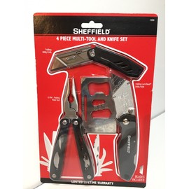 Sheffield Brand New Sheffield 4 Piece Multi Tool and Knife Set Blades Included In Package