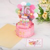 PATIKIL 1st Birthday Card, Pop-Out 3D Card with Greeting Card