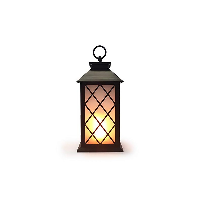 Allgala 12" LED Flame Effect Lantern Lamp-HD90309