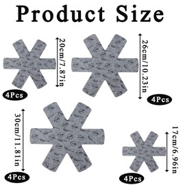 16pcs Pan Protectors For Stacking, 4 Different Sizes Pan Protectors For Stacking, Non-Slip Mat Pan Protectors, Pan Separators, Saucepan Protectors For Stacking Suitable For Cooking And Dining