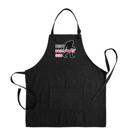ThisWear Gifts For Gigi Gifts For Grandma Best Squatchin' Gigi Two Pocket Adjustable Bib Apron Black
