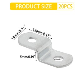 GDFYMI Offset Clips for Picture Framing, Z-Shape Canvas Mounting Clips with Mounting Hole, with Screws (20pcs, 5mm)