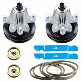 Spindle Blade Belt Flat Idler Pulley for Craftsman 2010-2013 42" LT2000 918-04822 61804822A 918-04889 618-04950 742-04308 742-0616 742-0656 756-04129B 956-04129 754-04060 954-04060 Deck Rebuild Kit