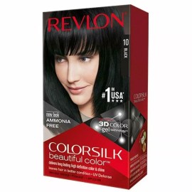 Revlon Colorsilk By Revlon, Ammonia-Free Permanent Haircolor Black dye #1N Lot of 3