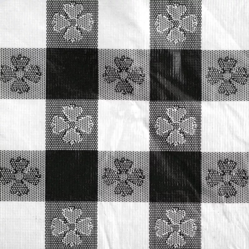 Unbranded 25 Yard Roll Black and White Gingham Checked Vinyl
