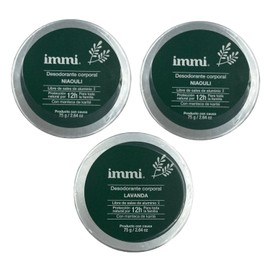 Immi Desodorantes 2 Niaouli / 1 Lavanda de 75 g c/u