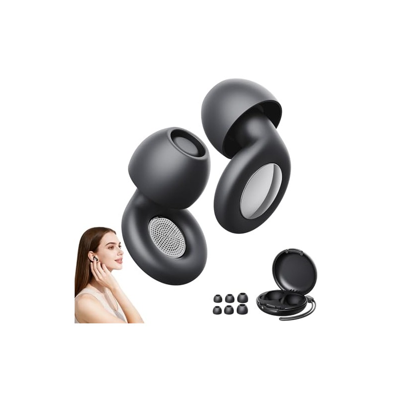 Tapones Auditivos para Dormir, Ear Plugs Lavable y Reutilizable, Tapones
