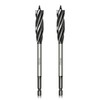 Meccion Wood Drill Bit 15mm x 165mm x 2pcs Professional