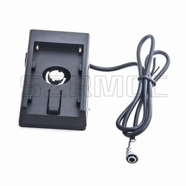 SZRMCC BMPCC 4K Blackmagic Cinema Camera 4K DC 12V Power Supply Mount Plate Adapter for Sony NP-F970 F960 F770 F750 F570 F550 Battery (Straight Cable)