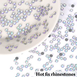 Flatback Hotfix Rhinestones Glass Round Crystals Gems for Crafts Clothes Shoes Bag DIY Decoration Moon Night (SS10/2.8MM/1440pcs)