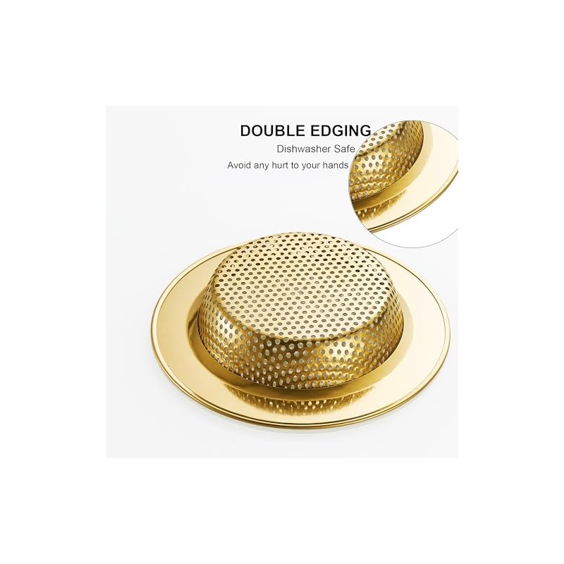 LASSHSWA Kitchen Sink Strainer Stainless Steel, Kitchen Sink Drain Strainer,