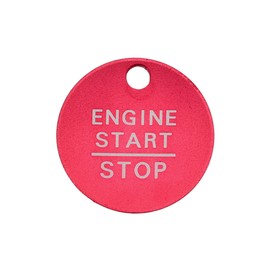 REPAIROCK 1 Pc Engine Start Stop Button Control Switch Knob Cover for Ford F-150 2016-2021 Ignition Push Start Button Trim Decoration Aluminum Alloy Red