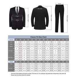 P&L Men's Suits 2 Piece Classic Fit - Polyester Single Breasted 2 Buttons Blazer & Trousers Cobalt Blue
