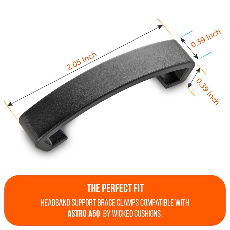 WC ClampZ A50 – Headband Support Brace Clamps (2-Pack) Compatible