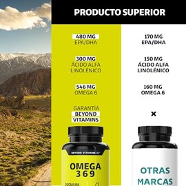 Beyond Vitamins Omega Contenido Excepcionalmente Alto Dha Epa Ácido Alfa Linoléico Caps