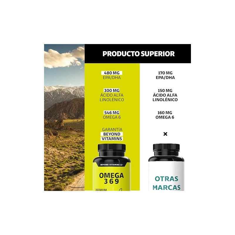 Beyond Vitamins Omega Contenido Excepcionalmente Alto Dha Epa Ácido Alfa