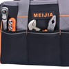 MEIJIA Tool Bags Waterproof Multi-Compartment Pocket Tradesman's Wide Mouth Storage