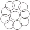 Framendino, 12 Pack Silver Metal Macrame Rings 2 Inch Dream