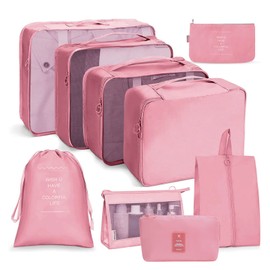 OSDUE Travel Packing Cubes, 9pcs Suitcase Organizer Set, Luggage Organiser Waterproof Suitcase Essential Bag, Packing Cubes for Suitcase Travel Accessories