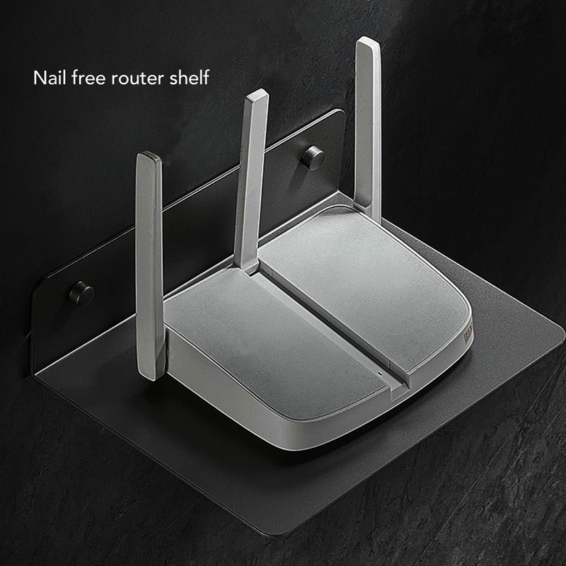 Fockety Floating Shelf, WiFi Router or Speaker Shelf, Stainless Steel