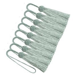 BEL AVENIR - Juego de 8 piezas elegante con borlas de poliéster para manualidades, borlas coloridas, para árbol de Navidad, manualidades, guirnaldas, proyectos de boda, hogar, decoración de fiesta