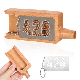 Wooden Rolling Tray 4.8"x1.9" Portable Mini-Size Rolling Tray with Cone Loader