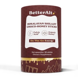 BetterAlt GOLD+ Shilajit Honey Sticks | Lab-Tested for Purity | 85 Minerals & Fulvic Acid for Energy & Stamina | 30 Packs | Dietary Supplement:_Choco Honey Sticks 