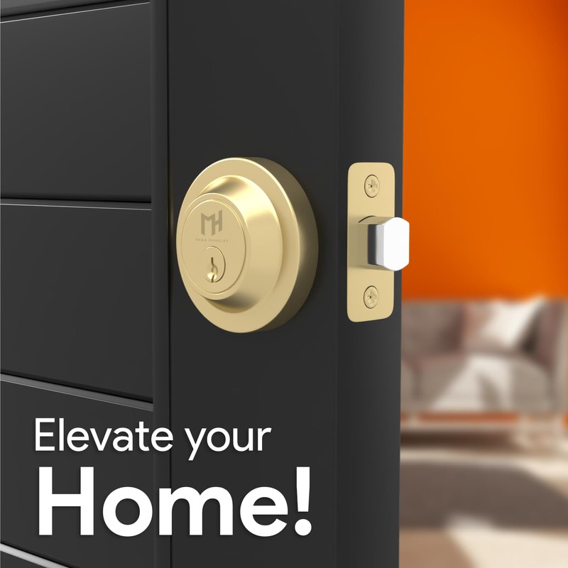 Mega Handles Buena Deadbolt Lock - Heavy Duty Square Locking