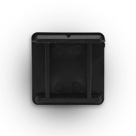 DOJA Barcelona | Profile End Caps | 41 x 41 Square End Caps | Pack of 5 | Square Pipe Plugs | Square Black Plastic End Caps | Chair Leg Caps Floor Protection for Single Assembly