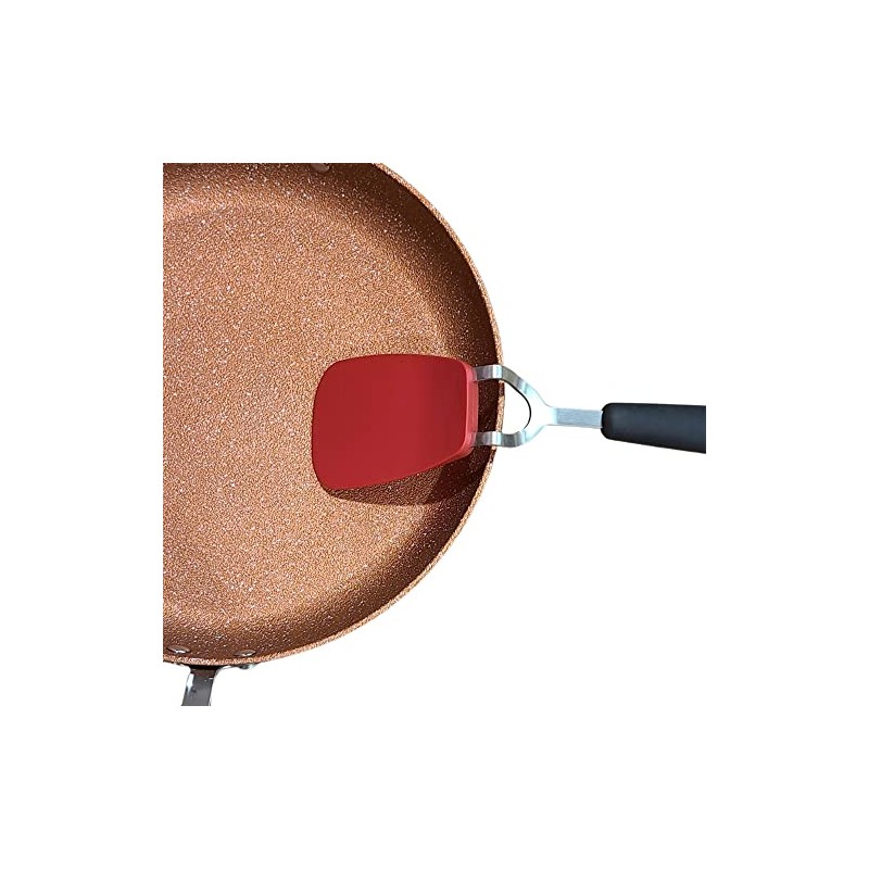 Starfrit 094278 Ultra-Slim Flex Turner Spatula, Red