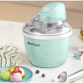 Americana 1-qt Electric Ice Cream Maker With Quick Freeze Bowl Blue Color New